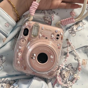 [Mini12 Transparent Case] Instax Crystal Case Polaroid Hard Shell Camera Protective Case Shell Chain Trendy