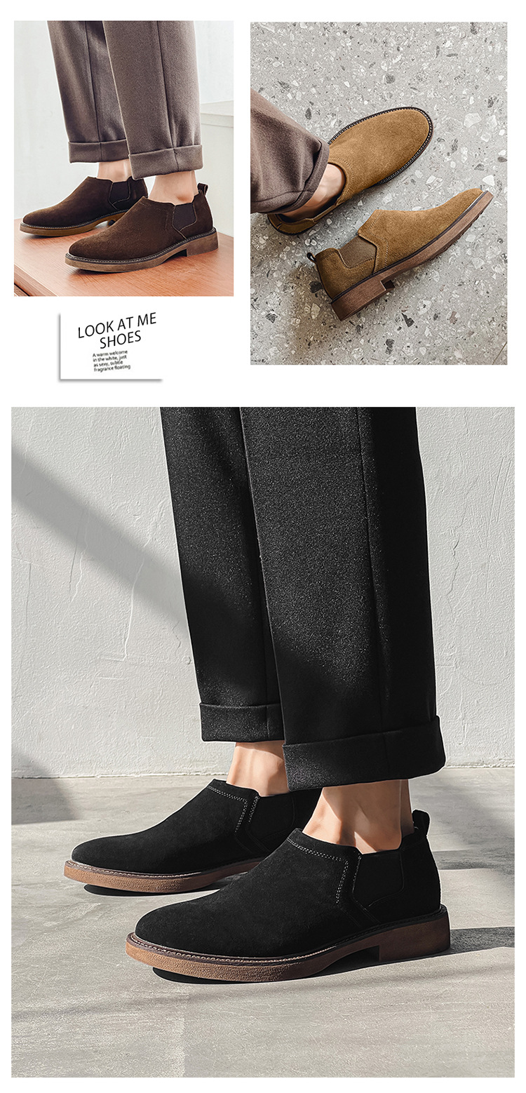 New men's shoes breathable casual leather shoes men set foot a slip-on low-top men's shoes_voghion.com