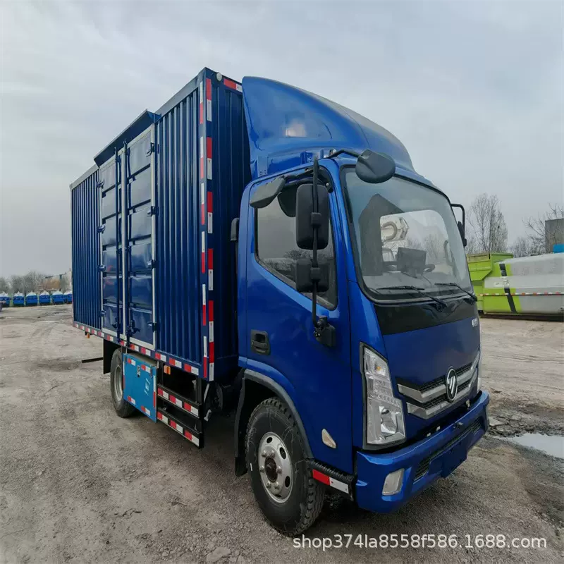 外贸单排福田小厢货车 4.2米厢货 出口前二后四货车5.2米单驱厢货