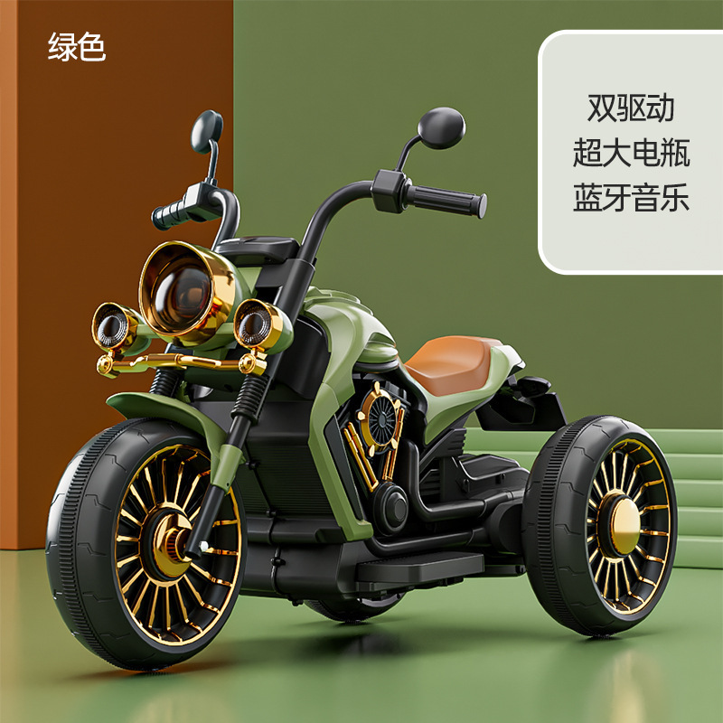 Motocicleta eléctrica para niños 3-7-8 años de edad niños y niñas bebé triciclo recargable años de edad regalo caminando bebé coche de juguete