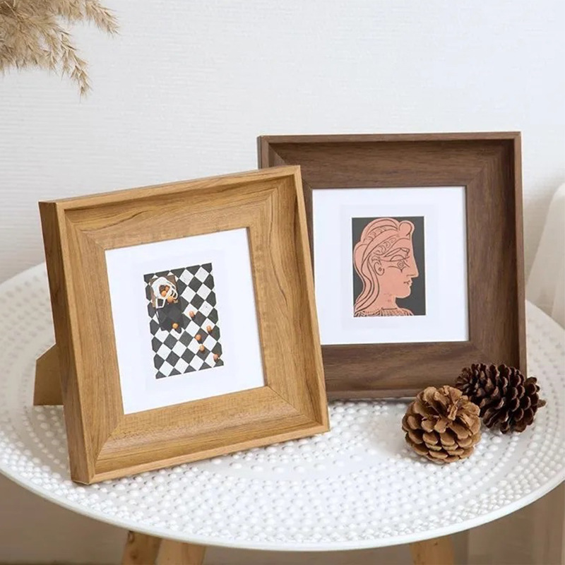 Square Photo Frame Table Personalized Art Photo Frame Ornaments Creative Photo Studio American Retro Photo Frame Wall Hanging Wholesale