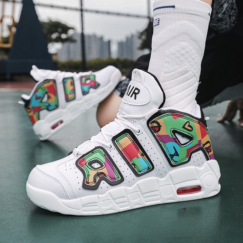 Zapatilla de deporte de los hombres de alta-superior cojín de aire zapatos de pareja de aire transfronterizo Putian L zapatos de moda de baloncesto