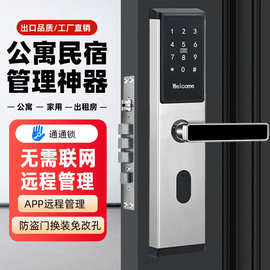 【智能门锁】家用不锈钢防盗通通密码锁app蓝牙远程公寓磁卡锁