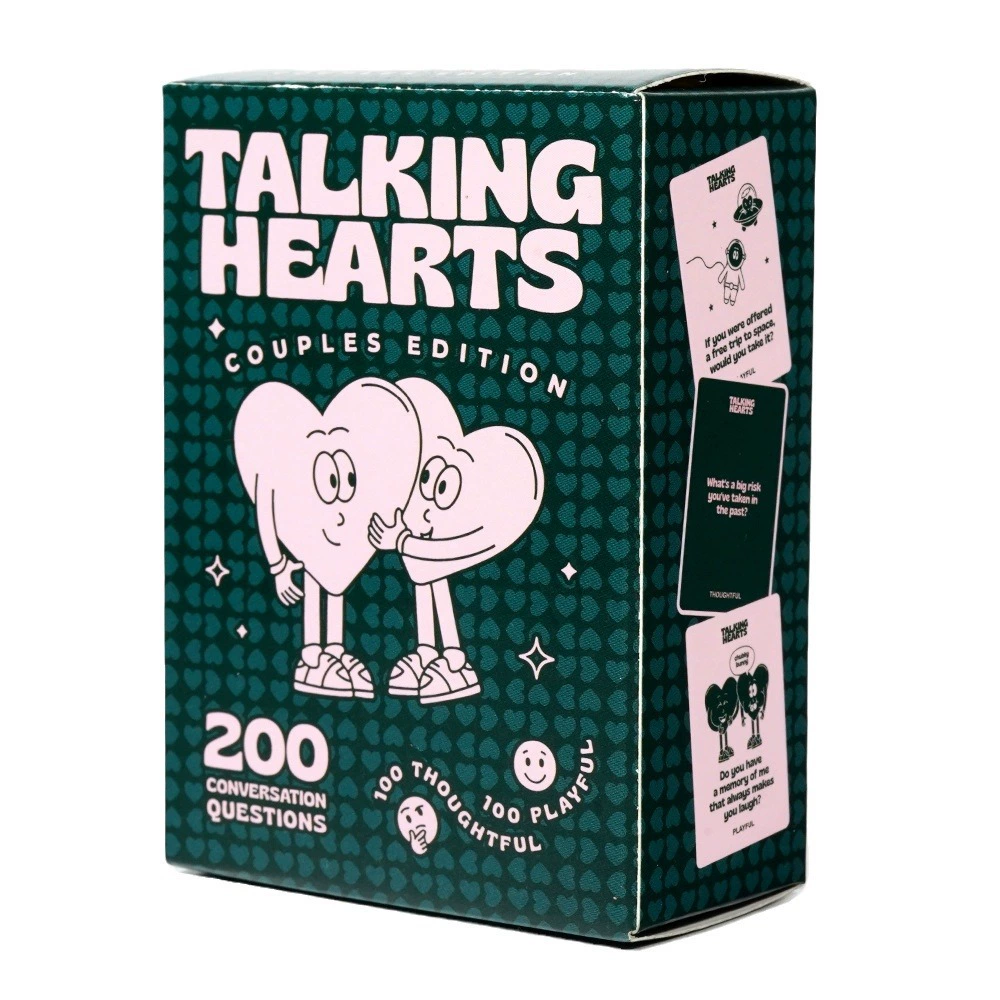 Английская версия Talking Hearts разговаривает внимательно с планами отдыха стратегии игры карточек.
