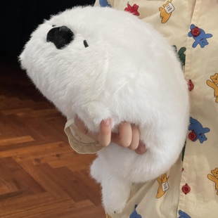 White Seal Plush Toy Bed Holding Sleeping Sea Otter Doll Super Soft Doll for Men and Women Chinese Valentine's Day Birthday Gift