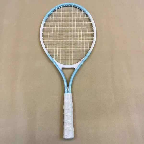 Blue tennis racket