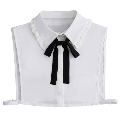 Women's Fashionable Pointed Collar Child Fall and Winter Matchable Striped Shirt Collar for Women Long-Sleeve Shirt Collar for Spring and Autumn