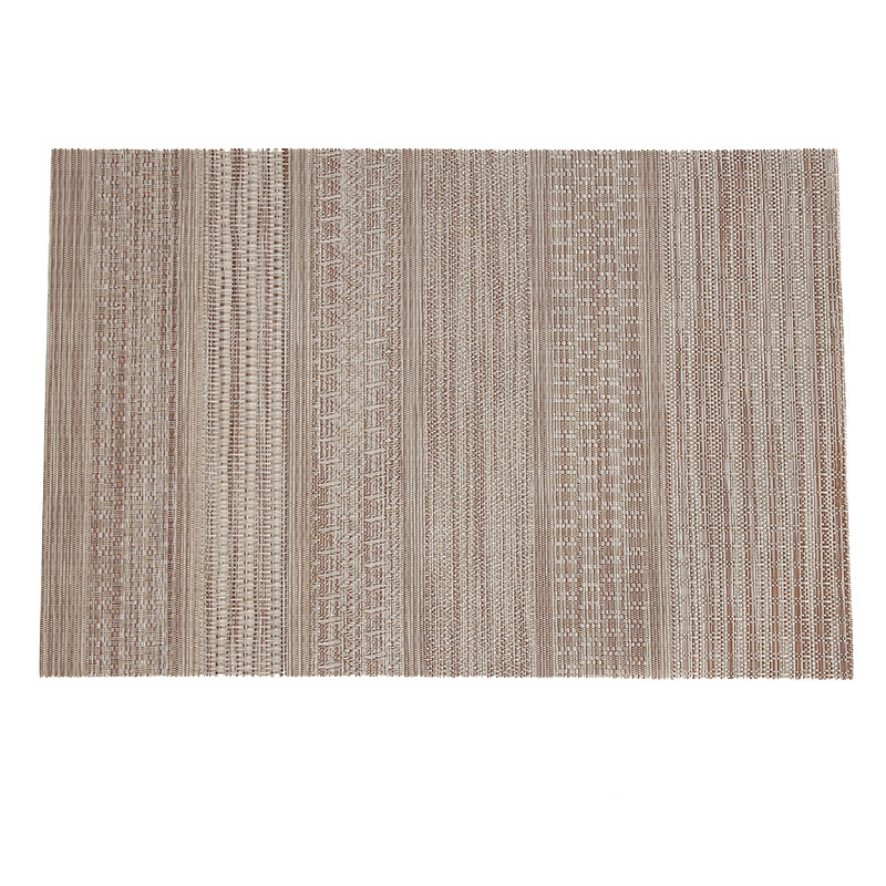 Estilo Europeo texlin jacquard PVC placemat fácil de limpiar simple todo partido placemat PET vajilla estera tejida montaña