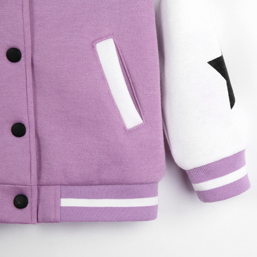 Children's winter insulated baseball jacket with heating, thick mid-childhood top loose warm coat, foreign trade ins small child shirt