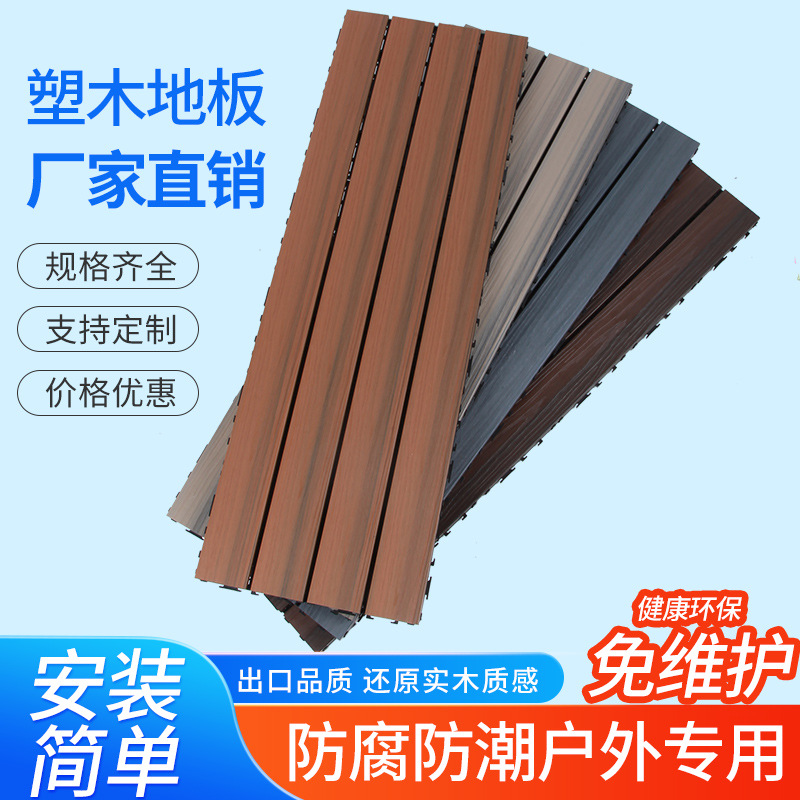 【Versión extendida coextruida】Suelo de madera plástica para jardines, balcones, patios y terrazas, impermeable, antideslizante, anticorrosión y resistente al desgaste.