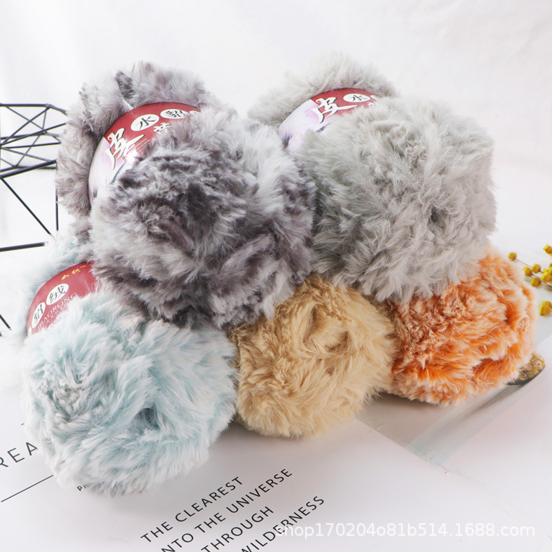 Faux de piel de visón lana coral fleece Phoenix cola de piel de lana medio grueso largo abrigo de lana de visón de imitación