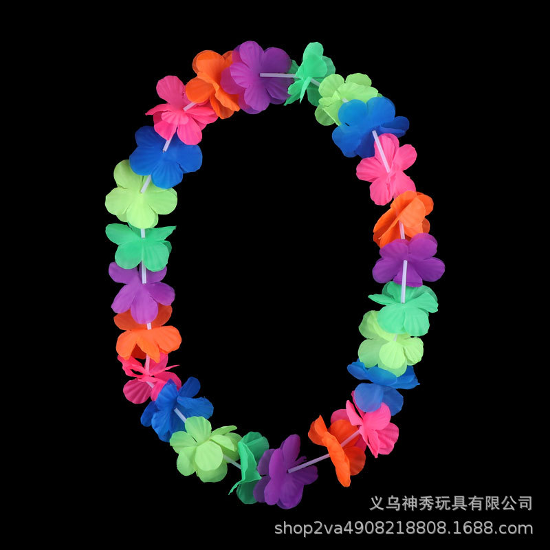 Garland anillo de pecho Hawaiano hula cuello anillo empresa Reunión Anual partido reconocimiento Garland cabeza anillo pulsera traje
