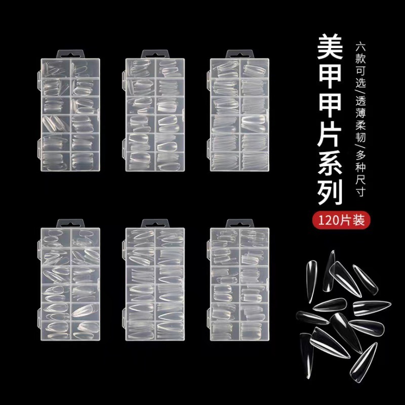 Esmalte de uñas transparente plegable sin fisuras tallado ultrafino esmalte de uñas tienda de esmalte de uñas caja especial de 120 PP