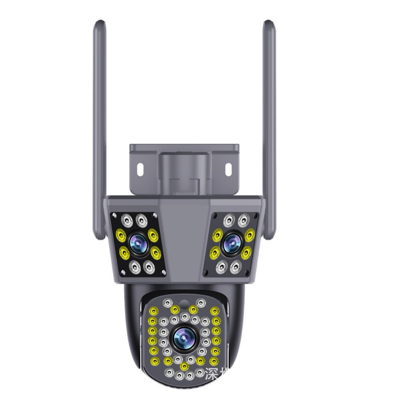 Three-screen night vision full color camera omni-directional no dead angle viewing ultra-clear camera full color waterproof monitoring Three-screen night vision full color camera omni-directional no dead angle viewing ultra-clear camera full color waterproof monitoring