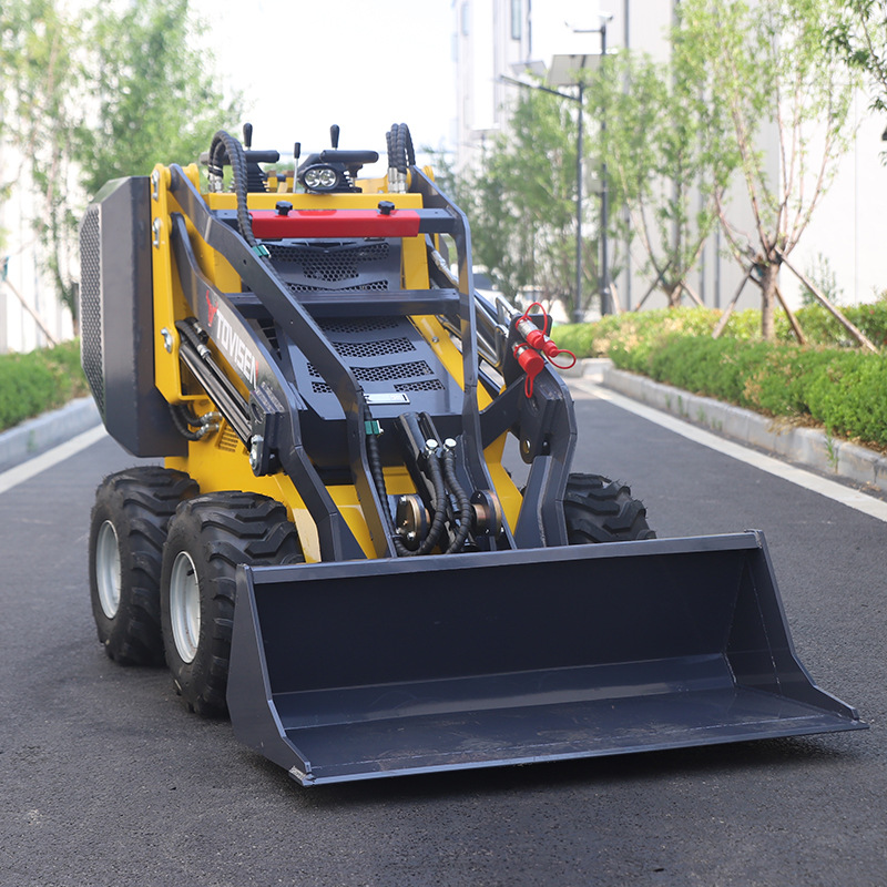 建筑工地微型滑移装载机轮式履带式多功能小铲车施工清渣装卸机械