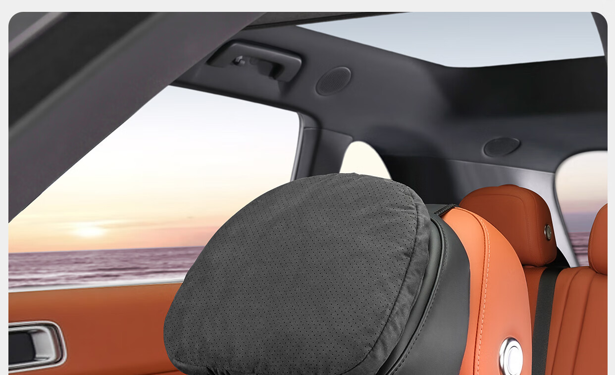 Car headrest neck pillow, car aviation seat cushion, driving pillow, lumbar support, neck support, suede breathable