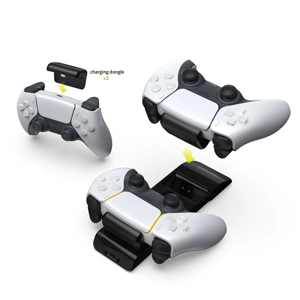 Беспроводной игровой контроллер для PS5, держатель с контактом для зарядки, двойное сиденье, зарядное устройство для PS5 контроллер TP5-0562
