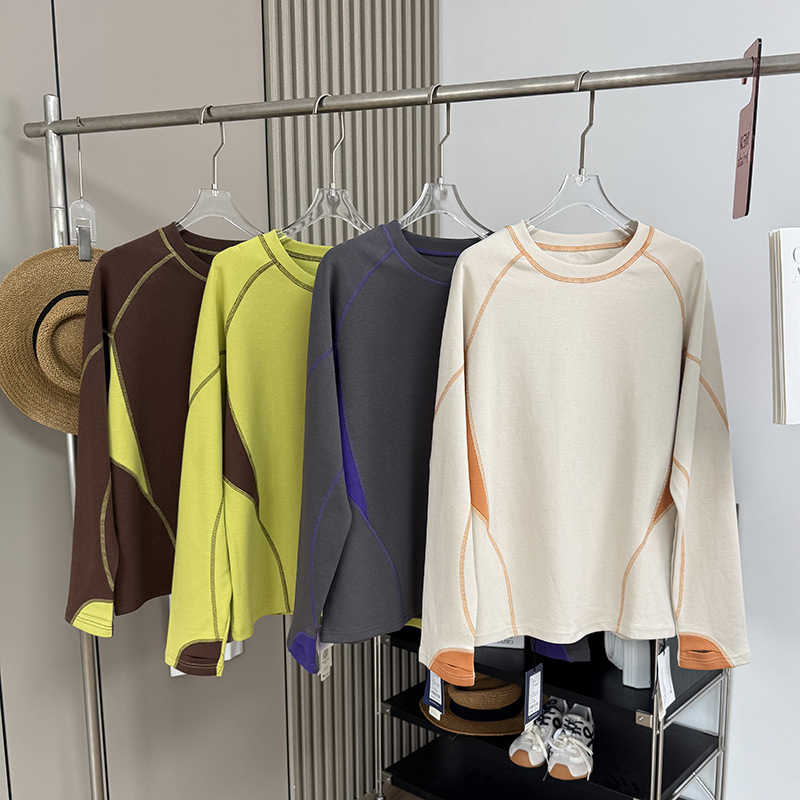 Factory Order! Unisex Couple Style Silhouette Raglan Sleeve Outdoor Color-Blocking Sports Long-Sleeve T-Shirt Base Shirt Top Factory Order! Unisex Couple Style Silhouette Raglan Sleeve Outdoor Color-Blocking Sports Long-Sleeve T-Shirt Base Shirt Top