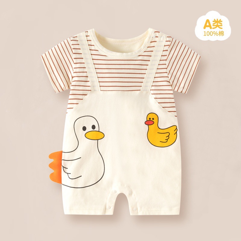 Verano nuevo bebé algodón mono adorable bebé super lindo ropa de vestir en línea rojo explosivo ropa infantil exclusiva transfronteriza