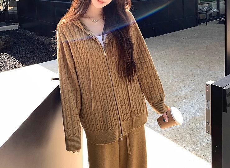 Lilylikes"老钱松弛"露思同款1070g美利奴羊毛针织上衣裤子套装|undefined