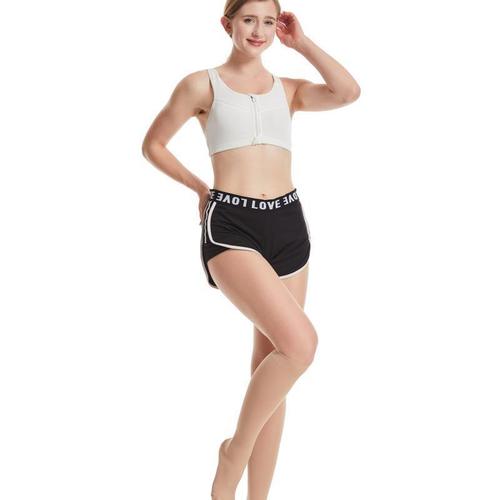 Cross-border second-level elastic socks, mid-calf open-toe knitted breathable calf compression socks, gradient compression mid-calf socks