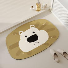 卡通动物异形硅藻泥地垫家用浴室防滑垫卫生间门口吸水垫一件代发