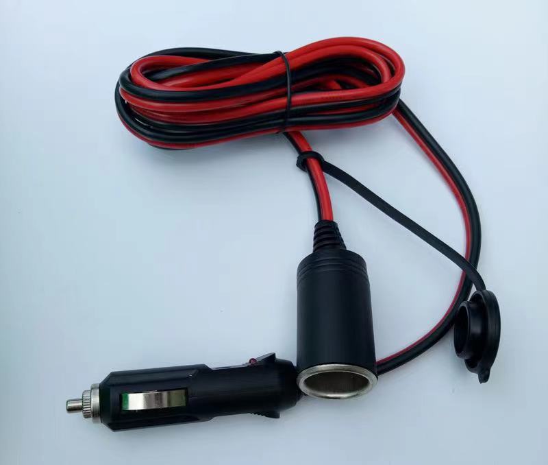High-Power Cigarette Lighter with Switch Extension Cord, Car Charging Cable, Car Air Pump, Car Washer Connection Power Cord