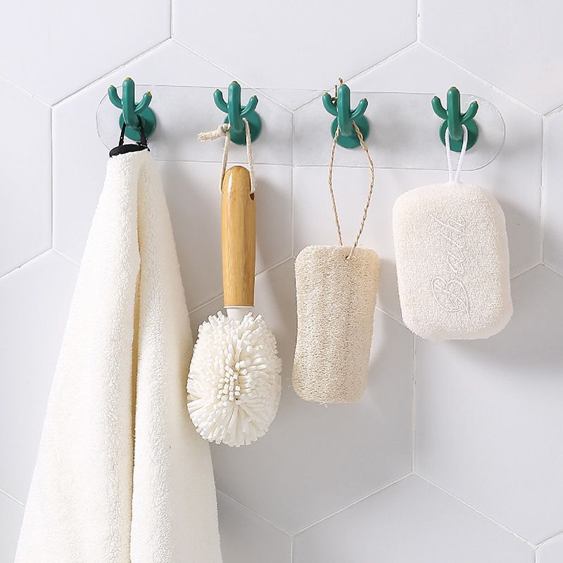 Creative Bathroom Punch-free Hook Kitchen Wall Hanging Cactus Rack Hook Hanging Clothes Hook Strong Adhesive Seamless