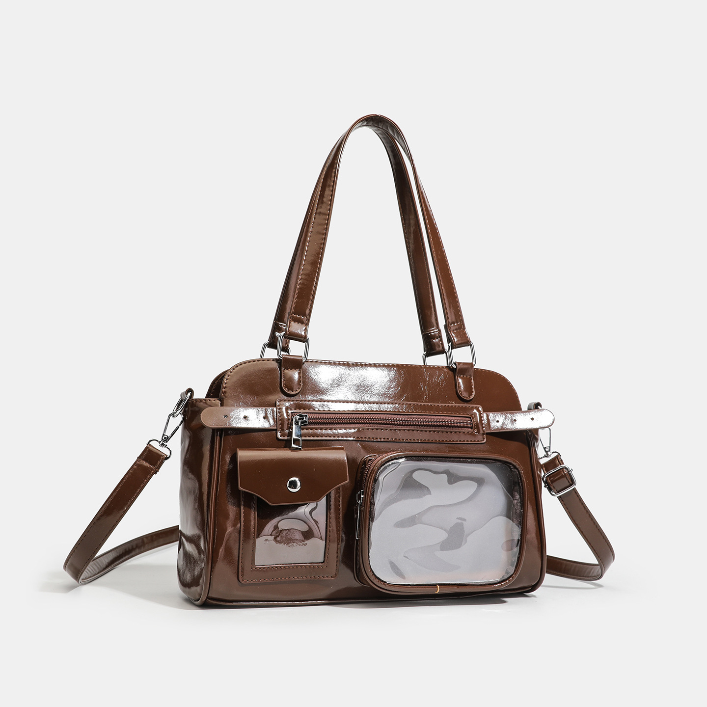 New Retro Motorcycle Ita Bag 2026 Single Shoulder Niche Crossbody Bag Unique Design Large Capacity Commuter Bag With Hidden Compartment For Women - Thumbnail 3