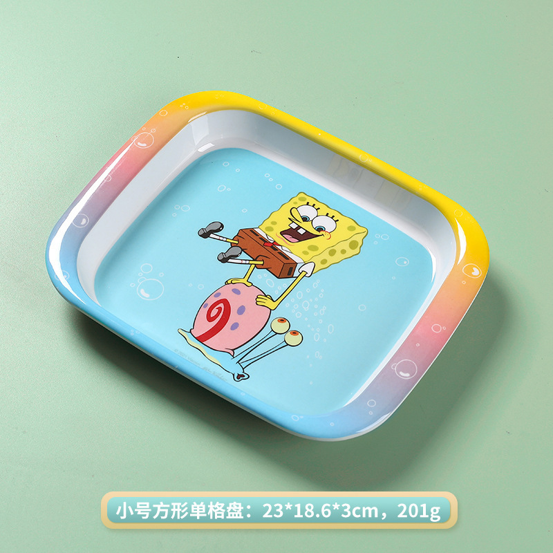 Sponge Baby square Small size single grid plate