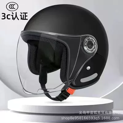 Motosiklet kaskı (dəbilqə) – Unisex - original-color-helmet-black-hd-clear-lens