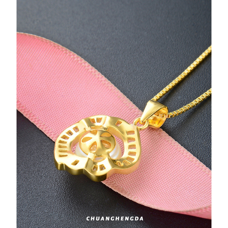 925 flores de plata esterlina colgante de perlas para mujeres europeas y americanas ins estilo simple temperamento ligero de lujo colgante de plata nicho cadena de clavícula