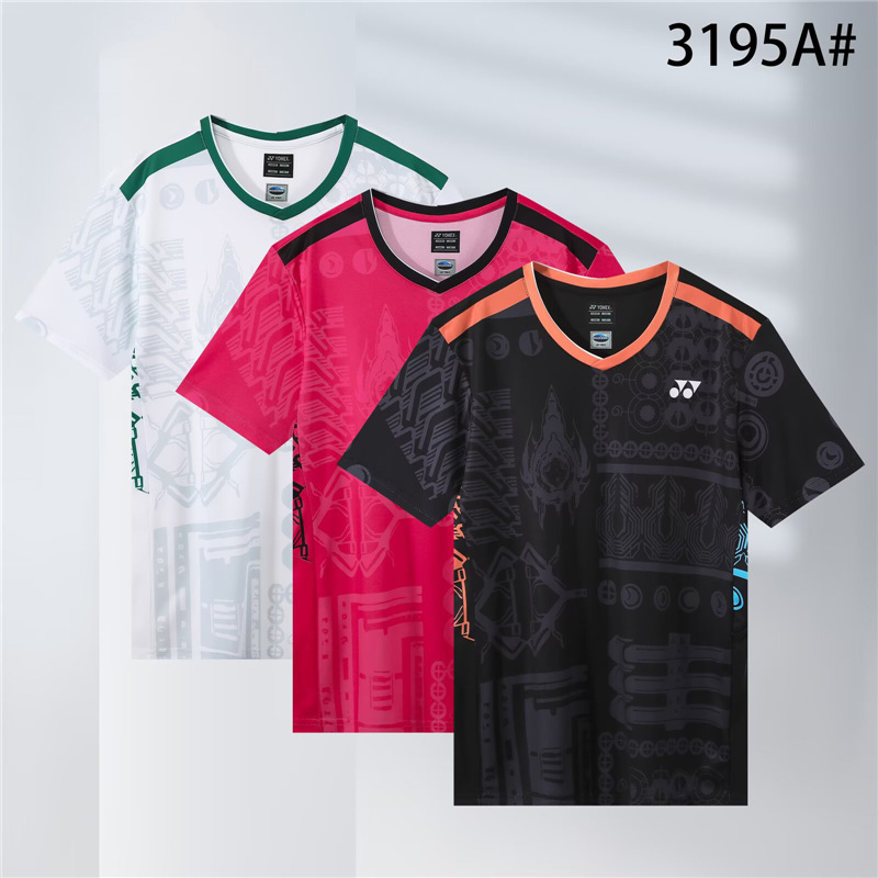 2025新款YY羽毛球服大赛服短袖男女款速干透气训练服大赛服|undefined