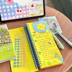 韩系Lemon柠檬黄线圈本手帐本书写记事本日记本创意随身口袋本子