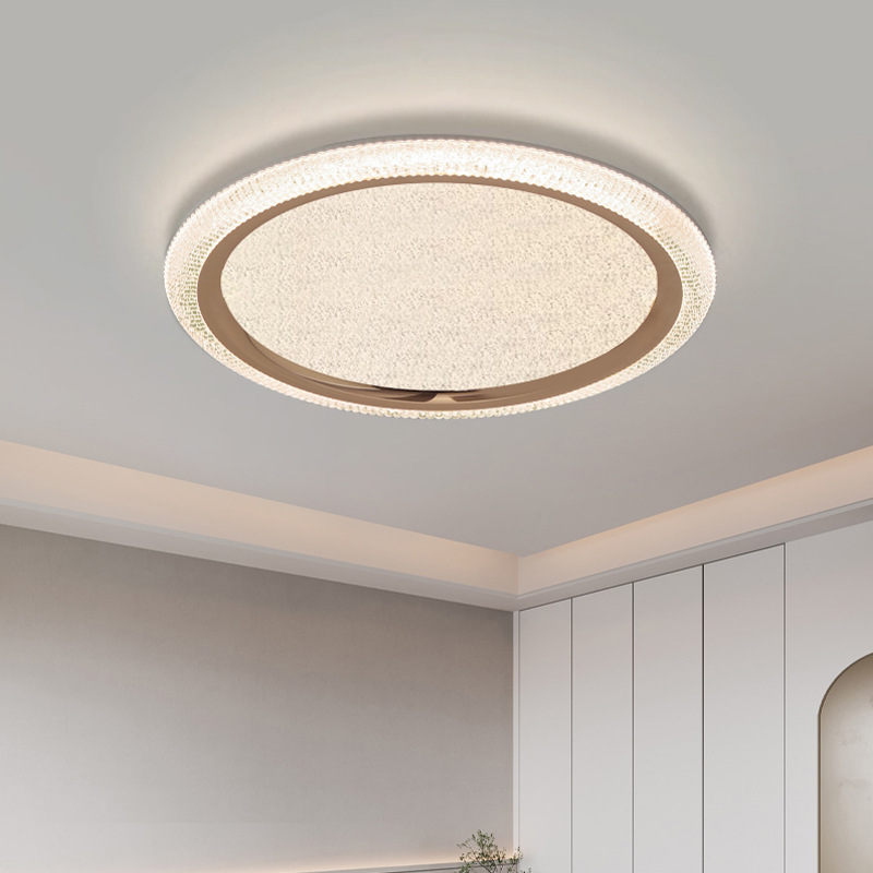 Habitación moderna minimalista nórdico, sala de estudio, protección ocular inteligente, lámpara de techo redonda, lámpara principal de restaurante creativa atmosférica