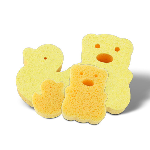 Wood pulp cotton dishwashing sponge kitchen cleaning algae sponge wood pulp sponge dishwashing block home use pot scrubbing double-layer sponge