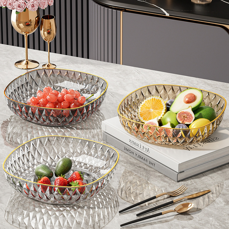 High-End Fruit Plate for Home Use, Luxury Dessert Tray for Living Room, Stylish Snack Plate, Candy Display Tray for Office High-End Fruit Plate for Home Use, Luxury Dessert Tray for Living Room, Stylish Snack Plate, Candy Display Tray for Office