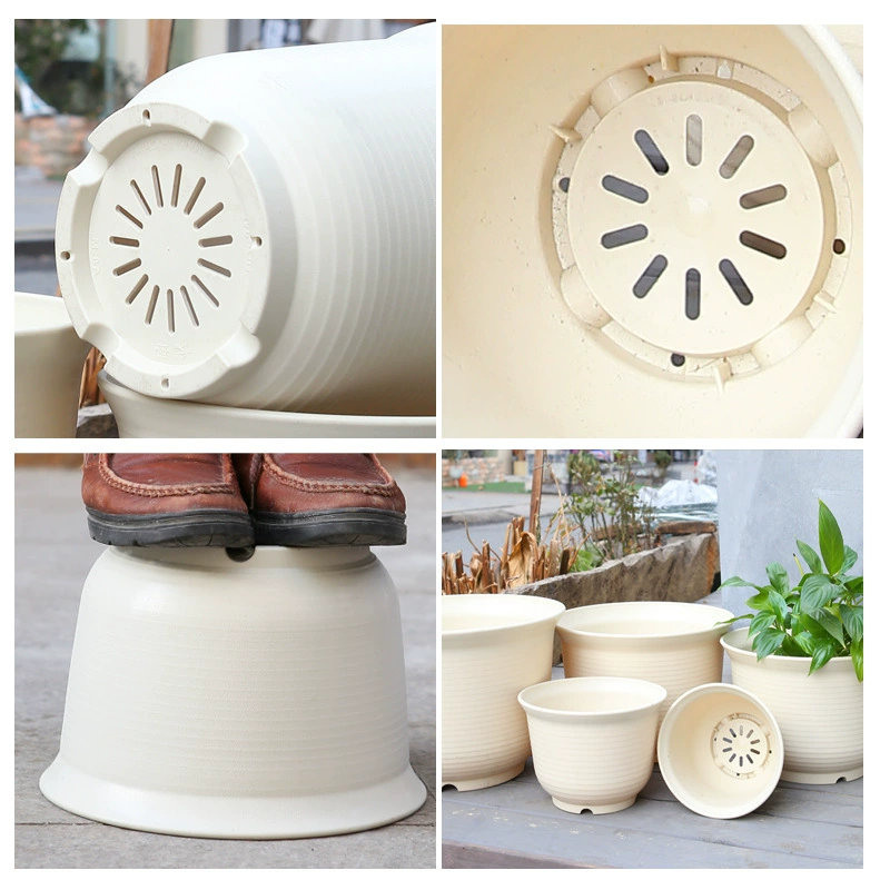 Ceramic plastic flowerpot flower-shaped, increased thickness