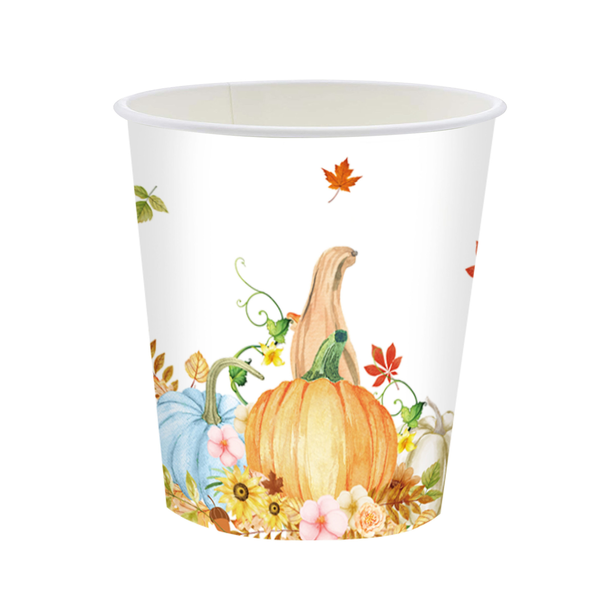 Artículos para Fiestas Temáticas de Calabaza y Hoja de Arce para el Festival de la Cosecha, Platos de Papel Desechables, Vasos de Papel, Servilletas de Papel, Juego de Vajilla Desechable