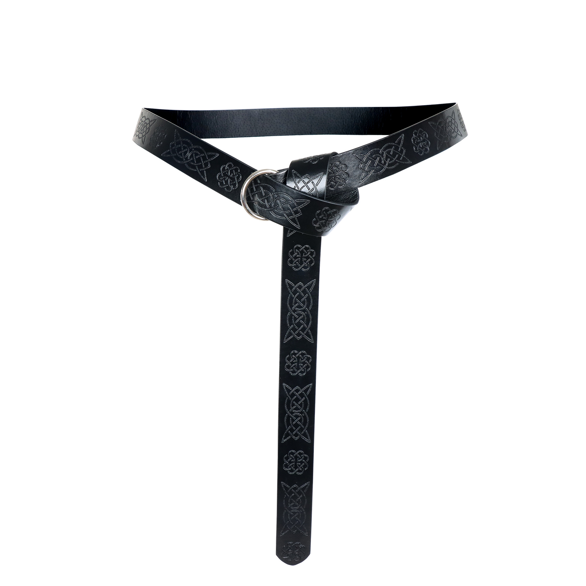 Cinturón estampado negro