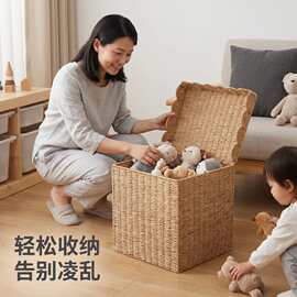 纸绳编织收纳客厅收纳筐儿童玩具收纳筐卧室衣物收纳筐