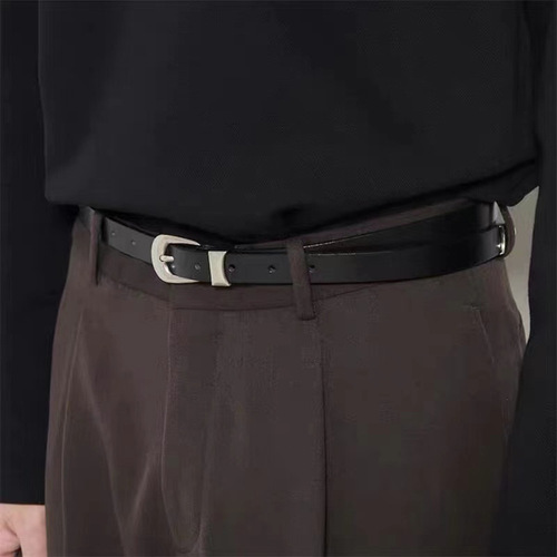 Trendy Korean version INS artistic belt youth style silver pin buckle women's belt fashion retro factory direct sale
