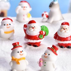 雪だるまマイクロ風景 DIY 装飾雪の装飾品新しいサンタクロースかわいいアシカクリスマス装飾品
