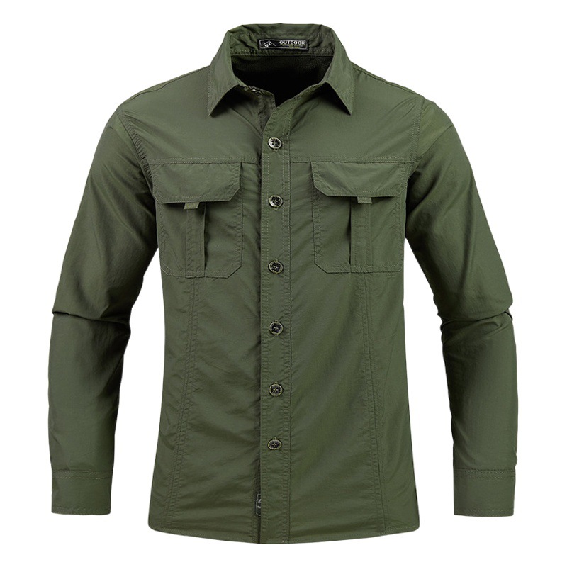 Camisa de manga larga transfronteriza de AliExpress para hombres de primavera y verano camisa de hielo al aire libre ropa de secado rápido para hombres nuevos monos de talla grande