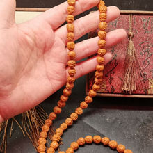 龙纹桃核雕刻(108罗汉)108颗长串脖挂尺寸1.0左右桃核手工雕刻