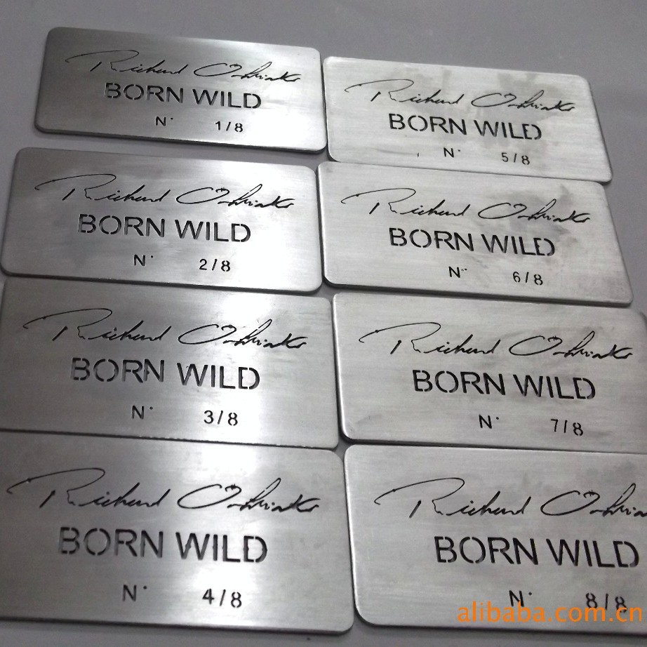 供应不锈钢标牌 不锈钢线切割标牌 漏空文字