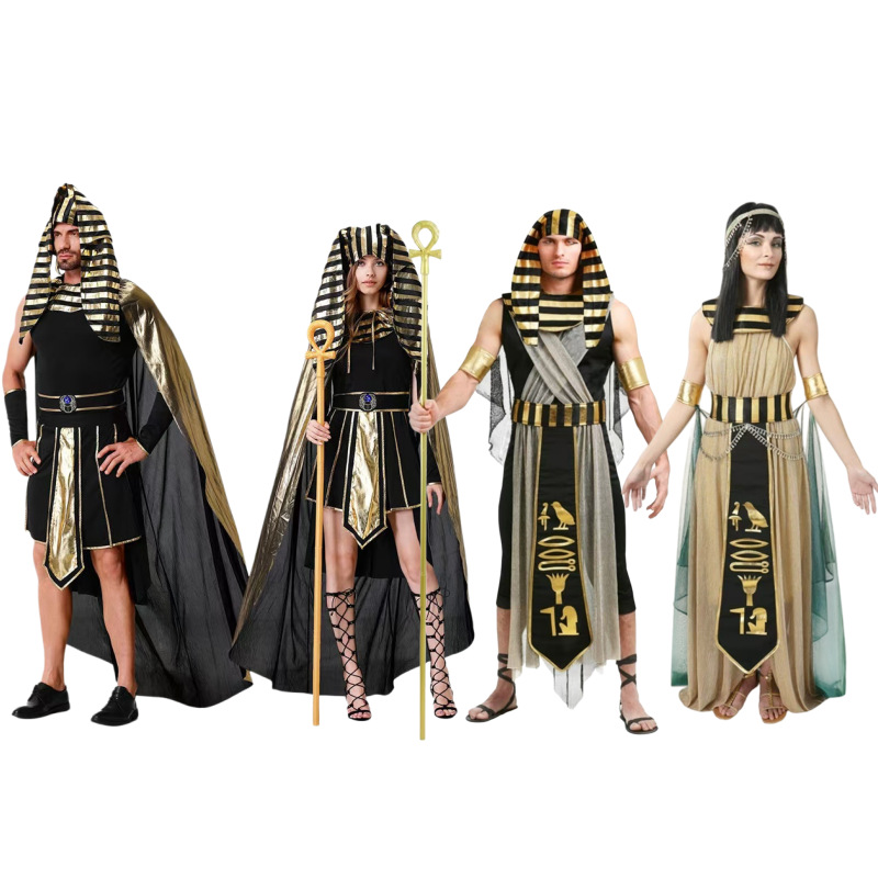 Halloween Costume Egyptian Pharaoh Cleopatra National Costume Performance Costume Cosplay Adult Prince and Princess Costume