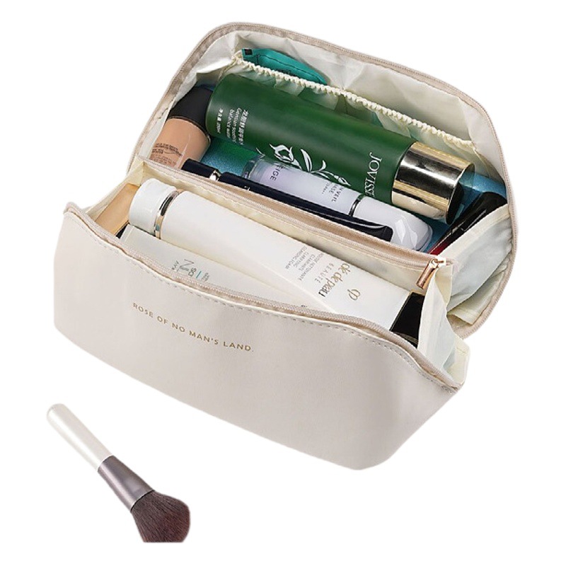 Transfronterizo de alta calidad de la PU de cuero nube almohada bolsa de cosméticos de gran capacidad portátil caso de cosméticos bolsa de lavado de viaje portátil