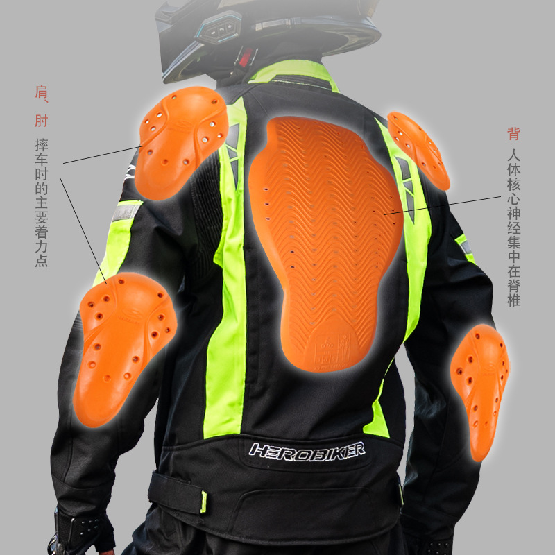 Ropa de motocicleta impermeable de cuatro estaciones desmontable locomotora anti-caída jinete protector ropa de carreras de malla de verano