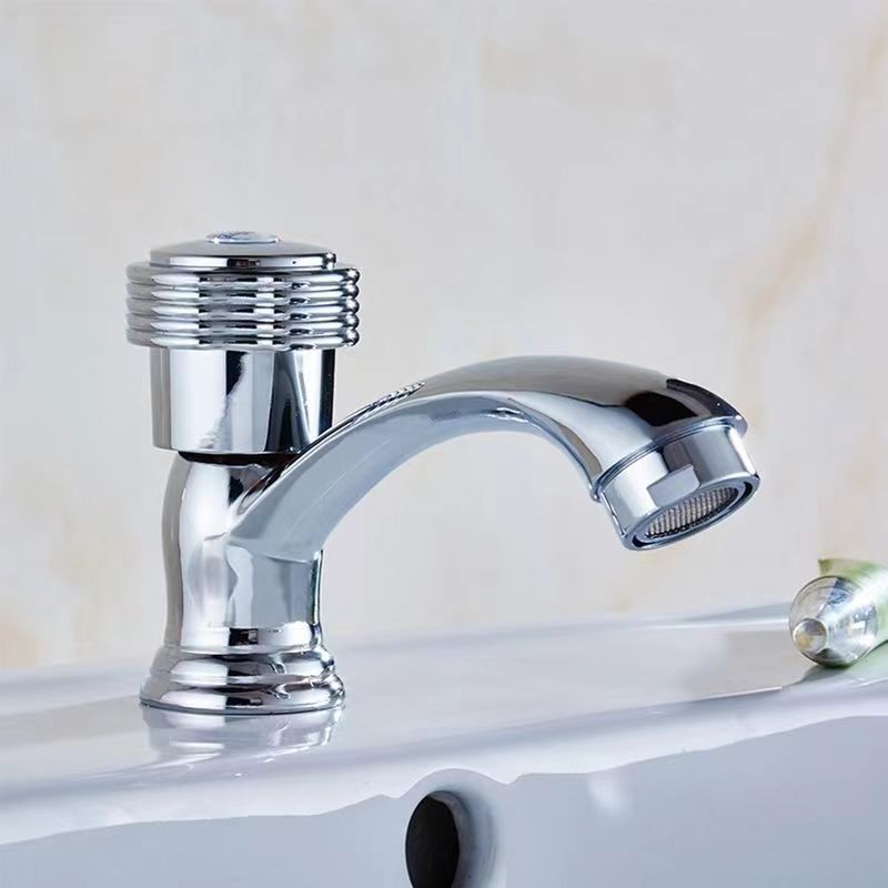 Factory direct old-fashioned alloy vertical single cooling basin washbasin desktop toilet bathroom 4 points quick tap